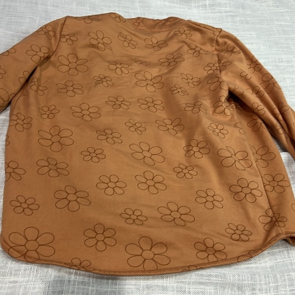 SWEET STORIES BUTTON DOWN RUST ORANGE JACKET - Picture 5 of 5